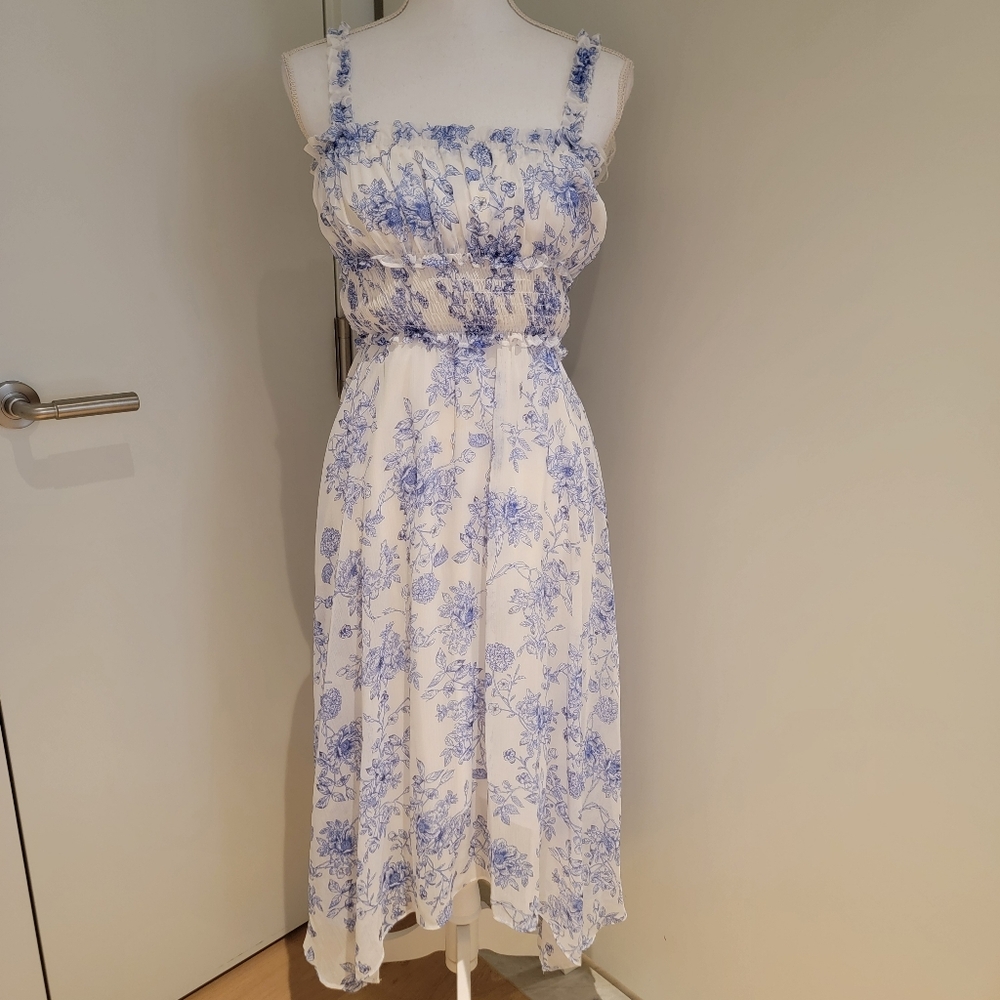 ❤️ AQUA BLUE FLORAL DRESS